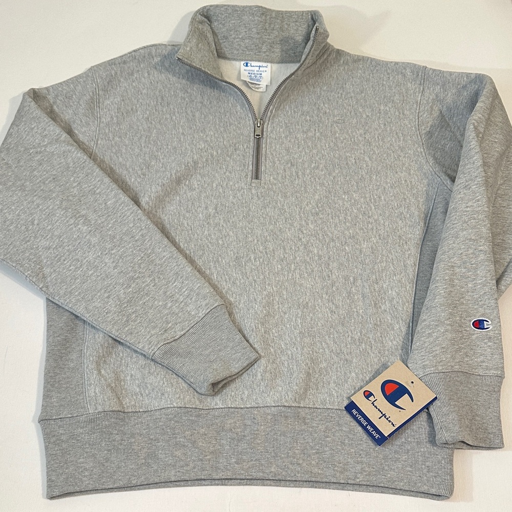 NEW - CHAMPION - MENS - QUARTER ZIP SWEATER